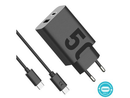 Motorola SJMC502 TurboPower 50W Duo + kabel 1m USB-C/USB-C černá