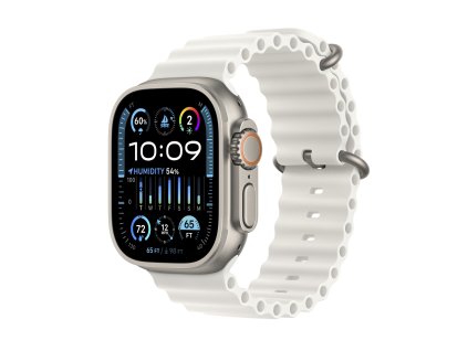 Apple Watch Ultra 2 49mm titanové pouzdro s bílým oceánským řemínkem