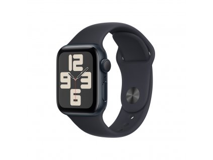 Apple Watch SE 40mm Temně inkoustový hliník s temně inkoustovým sportovním řemínkem - M/L