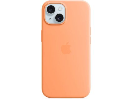 Apple iPhone 15 Silicone Case s MagSafe - Orange Sorbet