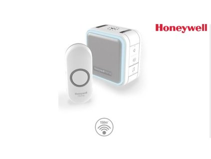 Honeywell Home DC515N bezdrátový zvonek Series 5, 150 m, 6 melodií, přenosná základna bílá, design. tlačítko