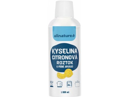 Allnature Kyselina citronová roztok 1 l