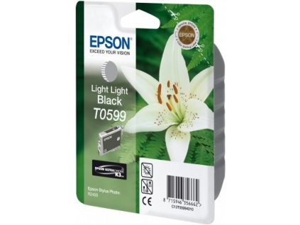 Epson T0599 Light Light Black Ultra Chrome K3 13ml pro Stylus Photo R2400 - originální