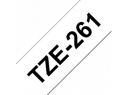 Brother TZ-261, bílá / černá (36mm, lamin.)