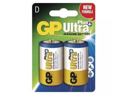 GP Ultra Plus Alkaline R20 (D, velké mono) blister, 2 kusy