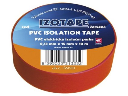 Izolační páska na kabely PVC 15/10 červená