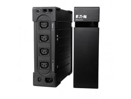 Eaton UPS Ellipse ECO 650 IEC, 650VA, TEL/FAX, LAN, Rack/Tower, 3 zálohovaní +1 chráněný výstup