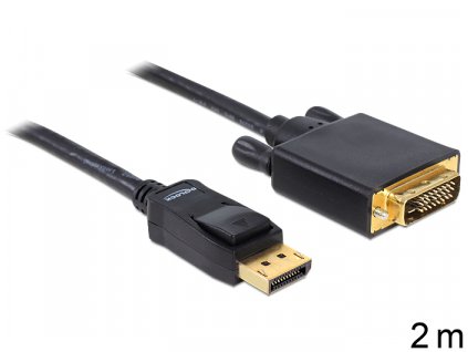 Delock kabel DisplayPort (samec) na DVI 24+1 (samec), 2m (82591)