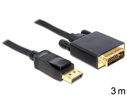 Delock kabel DisplayPort (samec) na DVI 24+1 (samec), 3m (82592)
