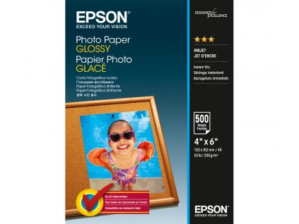 EPSON Photo Paper Glossy 10x15cm, 500 listů, 200g/m2