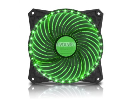 EVOLVEO ventilátor 120mm, LED 33 bodů, zelený