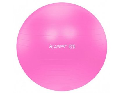LifeFit Anti-Burst 75 cm, růžový gymnastický míč