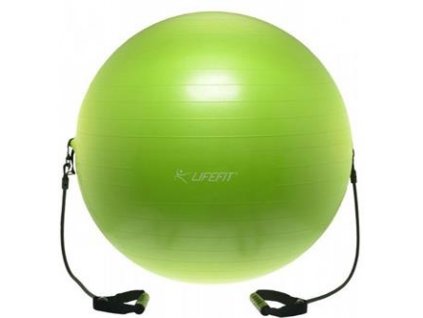 LifeFit LifeGymBall Expand 55 cm gymnastický míč s expanderem