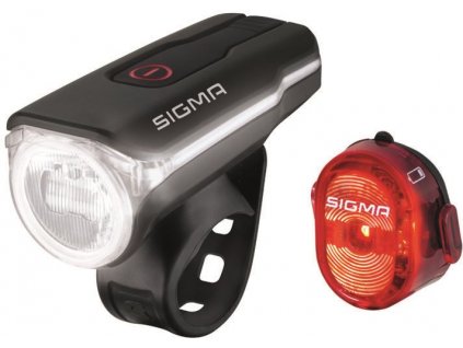 SIGMA světlo set - přední + zadní AURA 60 USB + NUGGET II.