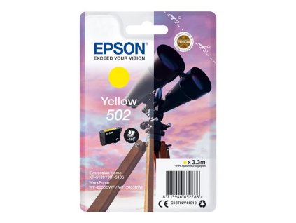 Epson 502 Yellow, žlutá - originální