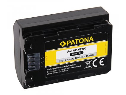 Patona PT1285 - Sony NP-FZ100 1600mAh Li-Ion