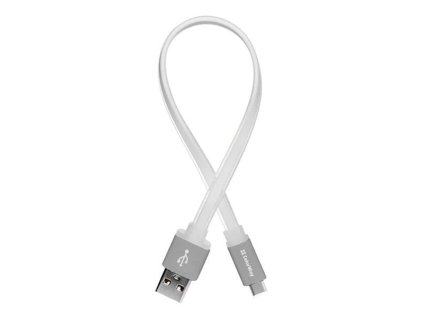 ColorWay USB-C kabel 25cm, plochý, bílá