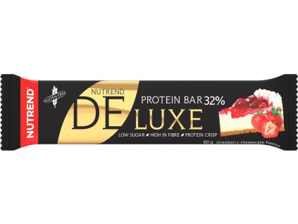 Nutrend DELUXE 60 g, jahodový cheesecake v mléčné čokoládě