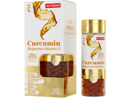 Nutrend CURCUMIN + BIOPERINE + Vitamin D, 60 kapslí