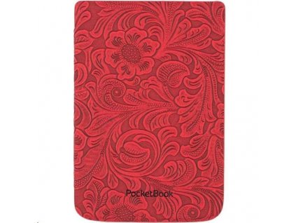 PocketBook pouzdro Shell Red Flowers, červené