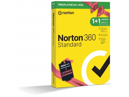 NORTON 360 STANDARD 10GB CZ 1uživ., 1 zařízení, 12měsíců, 1+1 ZDARMA, box