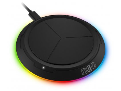 Connect IT NEO QiRGB herní bezdrátová nabíječka, 10 W, černá