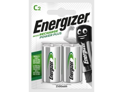 Energizer Nabíjecí baterie - C / HR14 - 2500 mAh POWER PLUS DUO, 2 ks