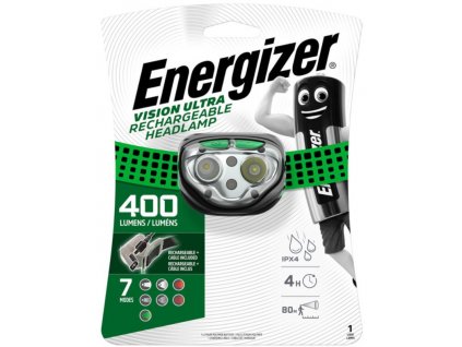 Energizer čelová nabíjecí svítilna - Headlight Vision Rechargeable 400lm