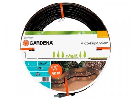 Gardena 1389-20 Micro-Drip-System startovací sada – kapková závlaha pro rostliny v řádcích, podzemní kapací hadice 13,7 mm