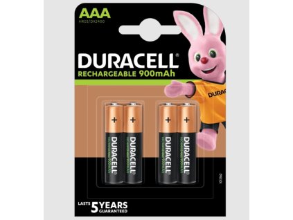 Duracell Rechargeable baterie 900mAh, 4ks (AAA)