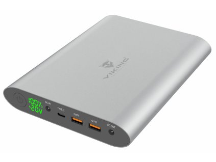 Viking notebooková power banka Smartech II Quick Charge 3.0 40000mAh, šedá