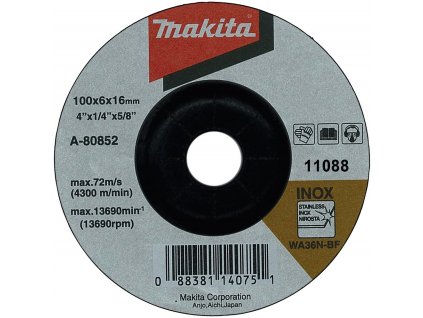 Makita A-80852 brusný kotouč 100x6x16 nerez