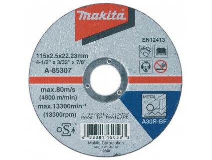 Makita A-85307 řezný kotouč 115x2,5x22 ocel