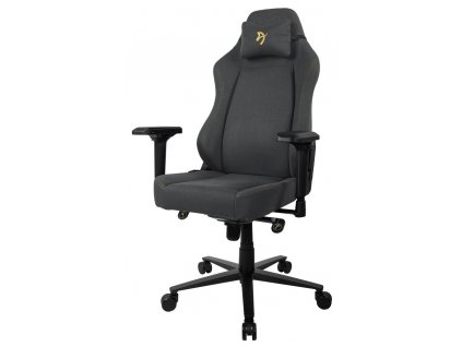 AROZZI herní židle PRIMO Woven Fabric/ černá/ zlaté logo