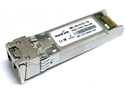 MaxLink 10G SFP+ optický modul, SM, 1310nm, 10km, 2x LC konektor, DDM