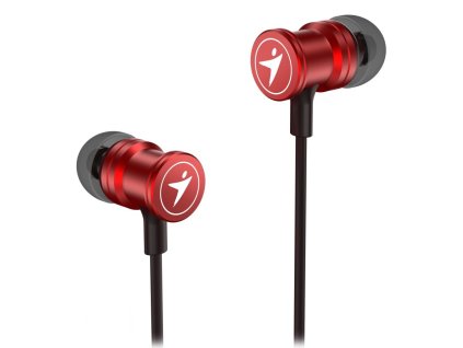 GENIUS headset HS-M316 METALLIC RED/ červený/ 4pin 3,5 mm jack