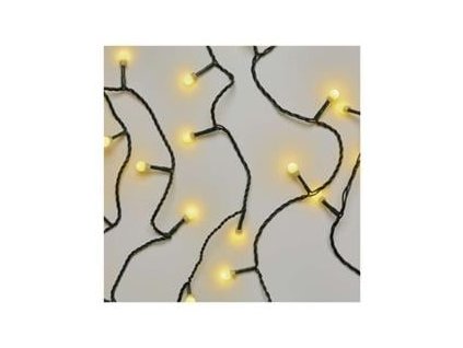 LED vánoční cherry řetěz – kuličky, 20 m, venkovní i vnitřní, teplá bílá, časovač