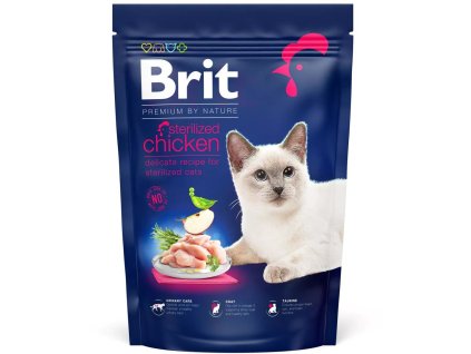 Brit Premium by Nature Cat. Sterilized Chicken, 800g granule pro kočky