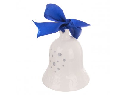 Orion Zvoneček keramika vánoční DOMKY, modrá
