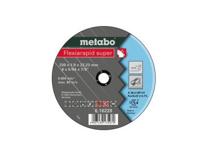 Metabo Flexiarapid Super 230x1,9x22,23 INOX, TF 42