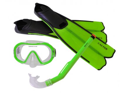 Potápěčský set CALTER KIDS S06+M168+F41 PVC, zelený