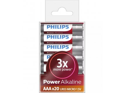 PHILIPS LR03P20T/10 AAA Power Alkaline baterie (20ks)