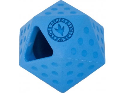 Kiwi Walker Gumová hračka ICOSABALL s dírou na pamlsky, Mini 6,5cm, Modrá