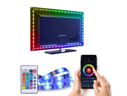 Solight LED WIFI smart RGB pásek pro TV, 4x50cm, USB