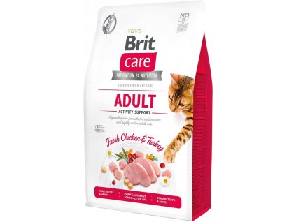 Brit Care Cat Grain-Free Adult Activity Support, 2kg granule pro kočky