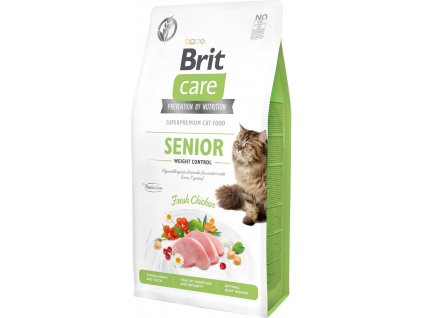 Brit Care Cat Grain-Free Senior Weight Control, 7kg granule pro kočky
