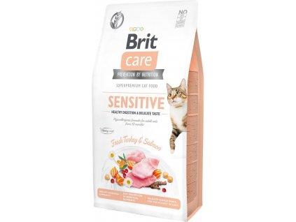 Brit Care Cat Grain-Free Sensitive Healthy Digestion & Delicate Taste, 7kg granule pro kočky