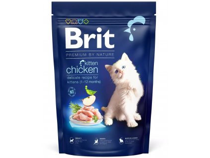 Brit Premium by Nature Cat. Kitten Chicken, 1,5kg granule pro koťata