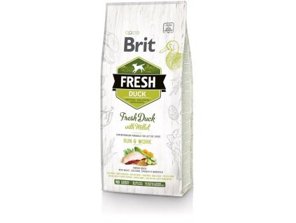 Brit Fresh Duck with Millet Active Run & Work 12kg granule pro psy
