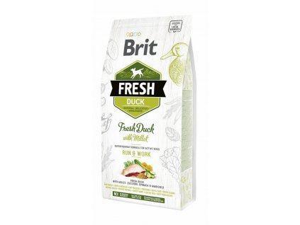 Brit Fresh Duck with Millet Active Run & Work 2,5kg granule pro psy